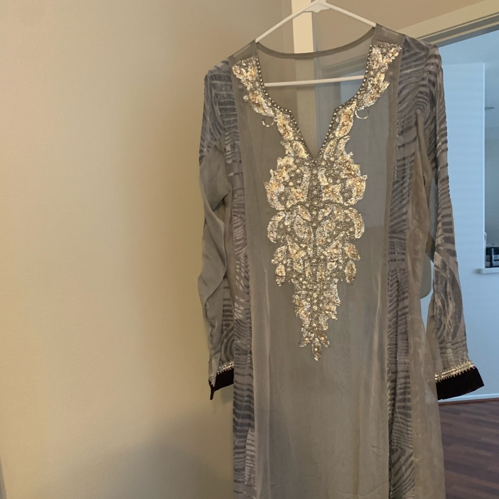 Pakistani designer three piece outfit